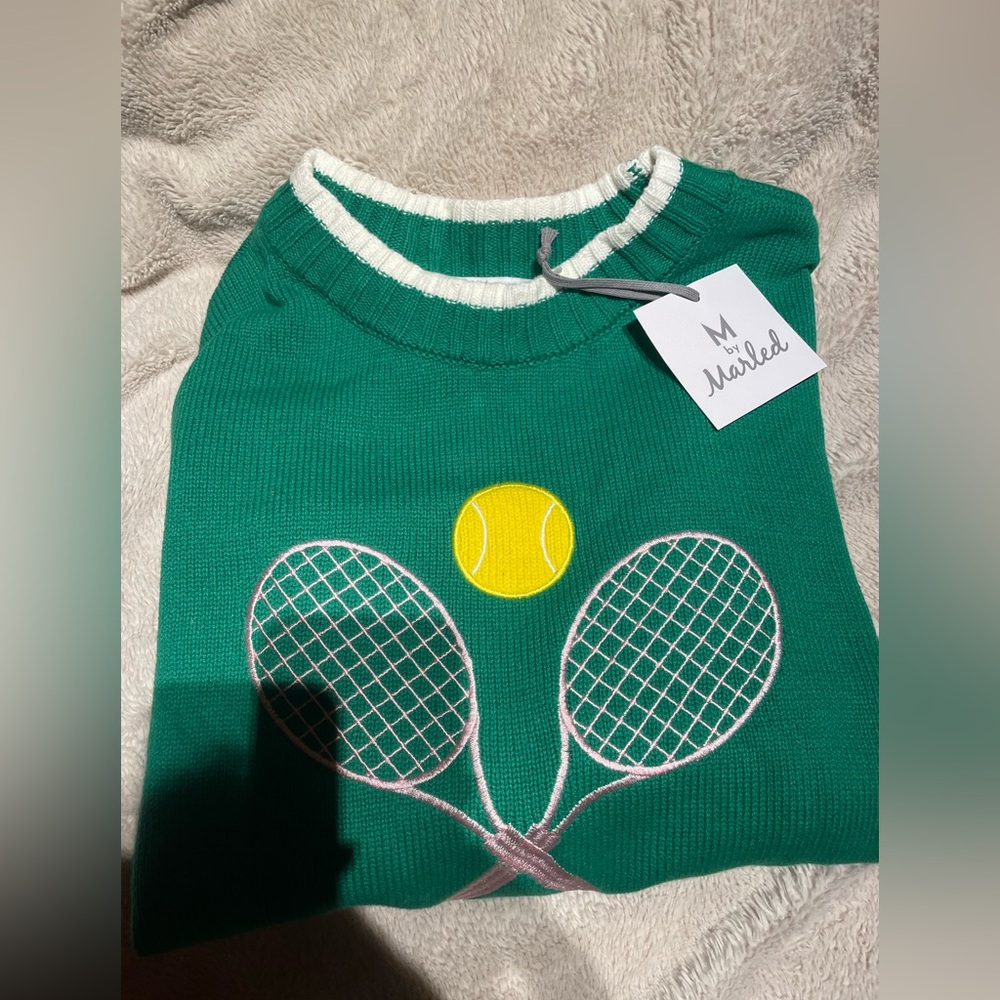 NWT M by Marled Embroidered Pickleball Sweater - Picture 4 of 5